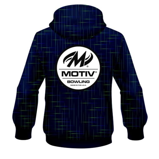 Motiv Rising Navy Blue CoolWick Bowling Hoodie - Image 2
