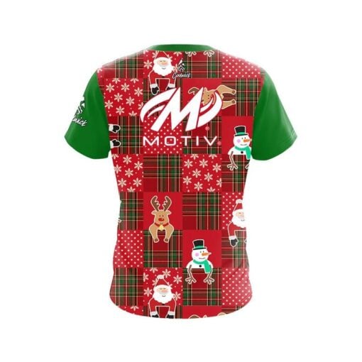 Motiv Ugly Sweater Christmas Quilt Holiday Time Bowling Jersey - Image 2