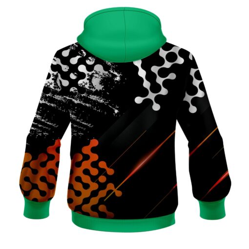 Plain Level Up Orange CoolWick Bowling Hoodie - Image 2