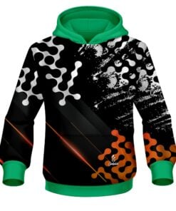 Plain Level Up Orange CoolWick Bowling Hoodie