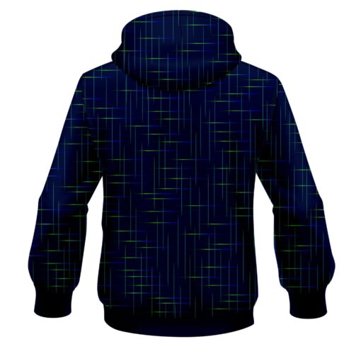 Plain Rising Navy Blue CoolWick Bowling Hoodie - Image 2