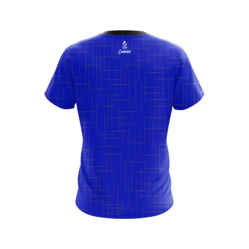 Plain Rising Blue CoolWick Bowling Jersey - Image 2