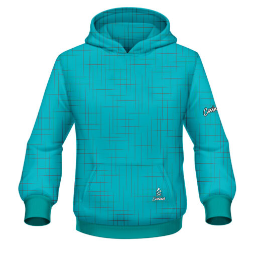 Plain Rising Teal CoolWick Bowling Jersey - Image 3