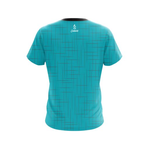 Plain Rising Teal CoolWick Bowling Jersey - Image 2
