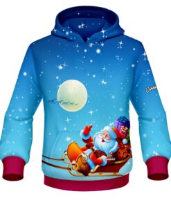 Plain Santa Merry Christmas CoolWick Bowling Hoodie