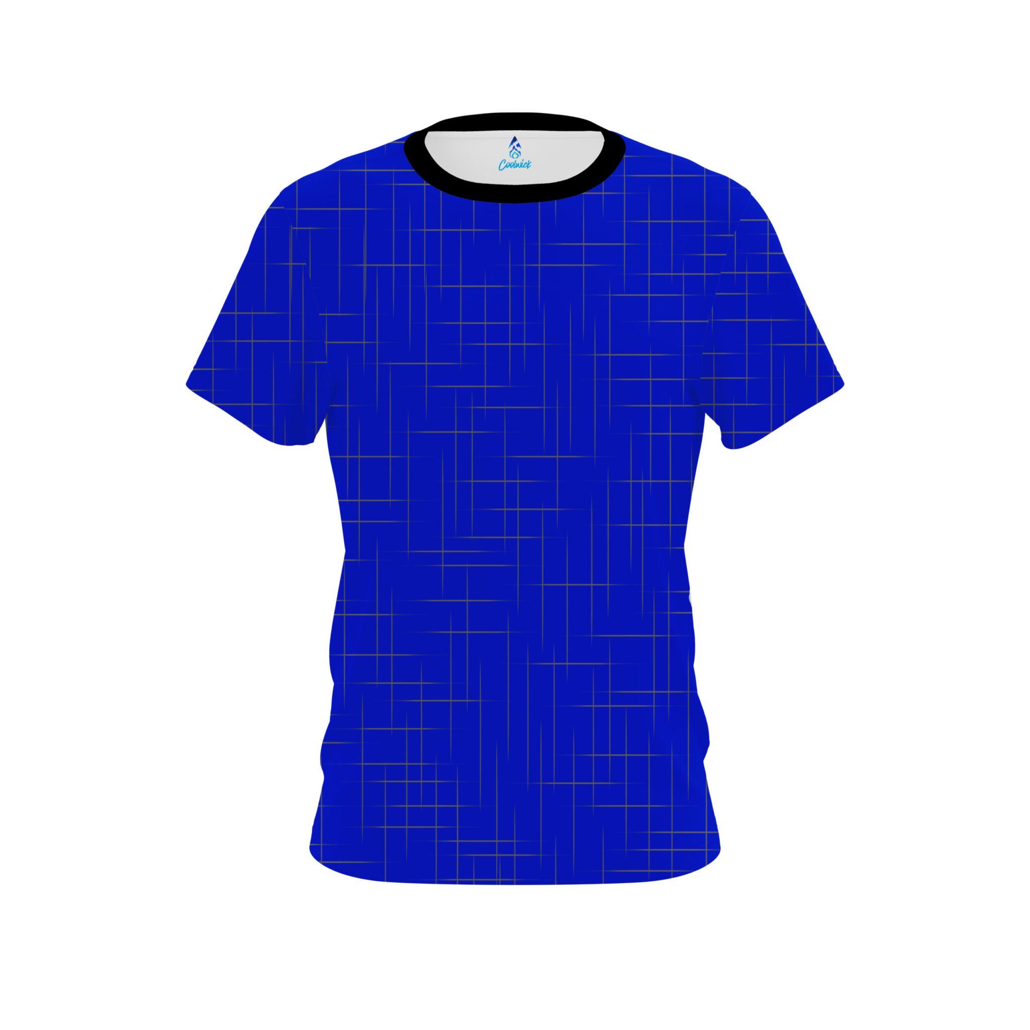 Plain Rising Blue CoolWick Bowling Jersey