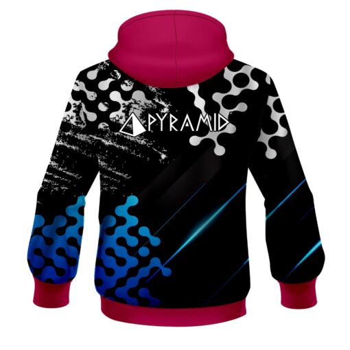 Pyramid Level Up Blue CoolWick Bowling Hoodie - Image 2
