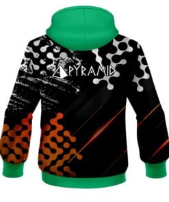 Alternative view of Pyramid Level Up Orange CoolWick Bowling Hoodie