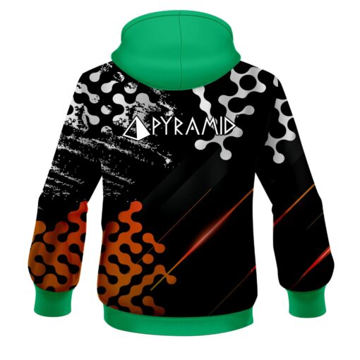 Pyramid Level Up Orange CoolWick Bowling Hoodie - Image 2