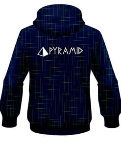 Alternative view of Pyramid Rising Navy Blue CoolWick Bowling Hoodie