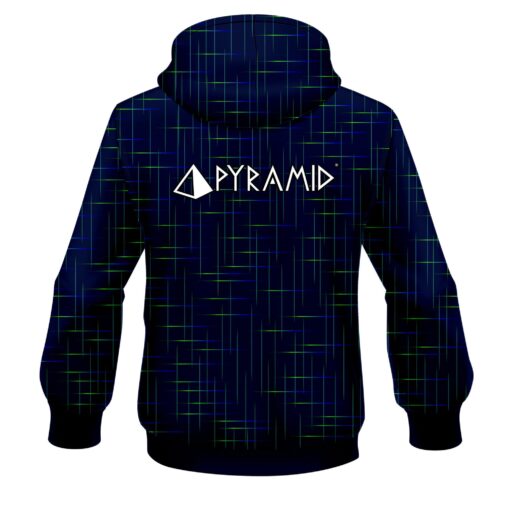 Pyramid Rising Navy Blue CoolWick Bowling Hoodie - Image 2
