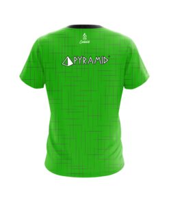 Alternative view of Pyramid Rising Green CoolWick Bowling Jersey