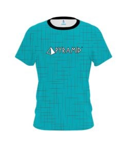 Pyramid Rising Teal CoolWick Bowling Jersey