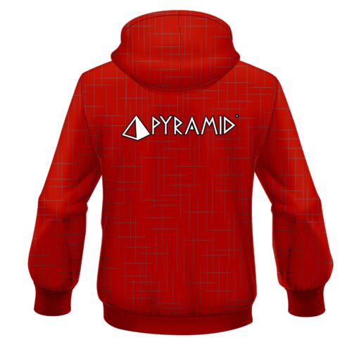 Pyramid Rising Red CoolWick Bowling Hoodie - Image 2