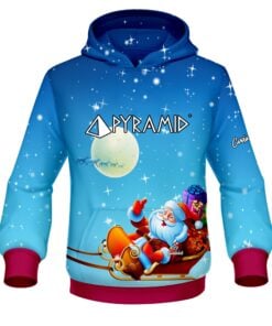Pyramid Santa Merry Christmas CoolWick Bowling Hoodie