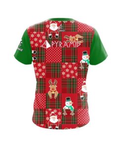 Alternative view of Pyramid Ugly Sweater Christmas Quilt Holiday Time Bowling Jersey