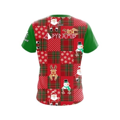 Pyramid Ugly Sweater Christmas Quilt Holiday Time Bowling Jersey - Image 2