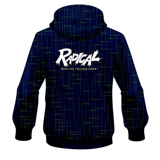 Radical Rising Navy Blue CoolWick Bowling Hoodie - Image 2