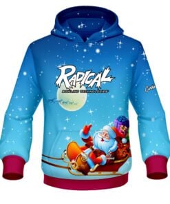 Radical Santa Merry Christmas CoolWick Bowling Hoodie