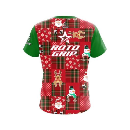 Roto Grip Ugly Sweater Christmas Quilt Holiday Time Bowling Jersey - Image 2