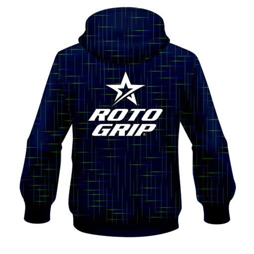 Roto Grip Rising Navy Blue CoolWick Bowling Hoodie - Image 2