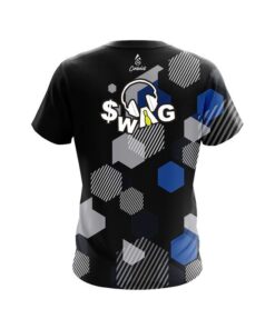 Alternative view of SWAG Geometric Monochrome CoolWick Bowling Jersey