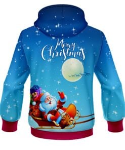 Alternative view of Track Santa Merry Christmas CoolWick Bowling Hoodie