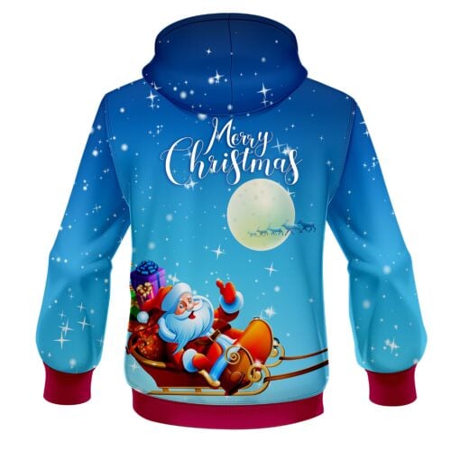 Storm Santa Merry Christmas CoolWick Bowling Hoodie - Image 2