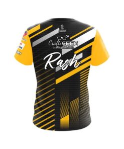 Alternative view of Sean Rash Black Gold Sport Stripes Replica CoolWick Bowling Jersey