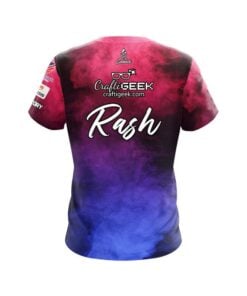 Alternative view of Sean Rash Blue and Pink Smoke Replica CoolWick Bowling Jersey