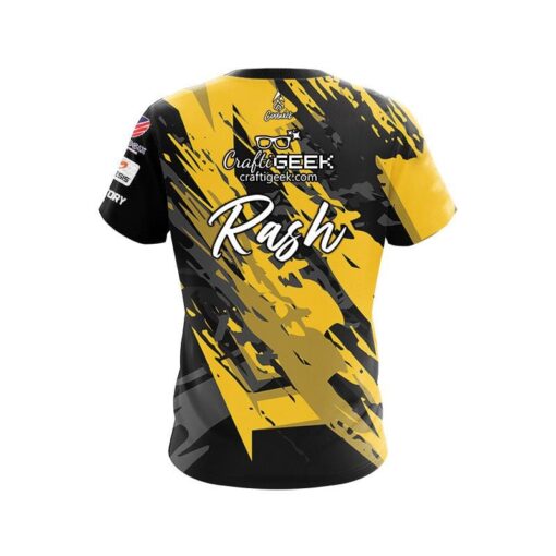 900 Global Sean Rash Gold Grunge Replica CoolWick Bowling Jersey - Image 2