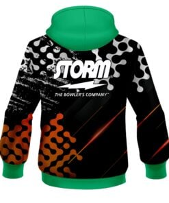 Alternative view of Storm Level Up Orange CoolWick Bowling Hoodie