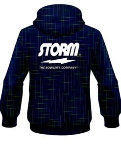 Alternative view of Storm Rising Navy Blue CoolWick Bowling Hoodie