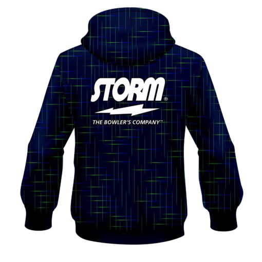 Storm Rising Navy Blue CoolWick Bowling Hoodie - Image 2
