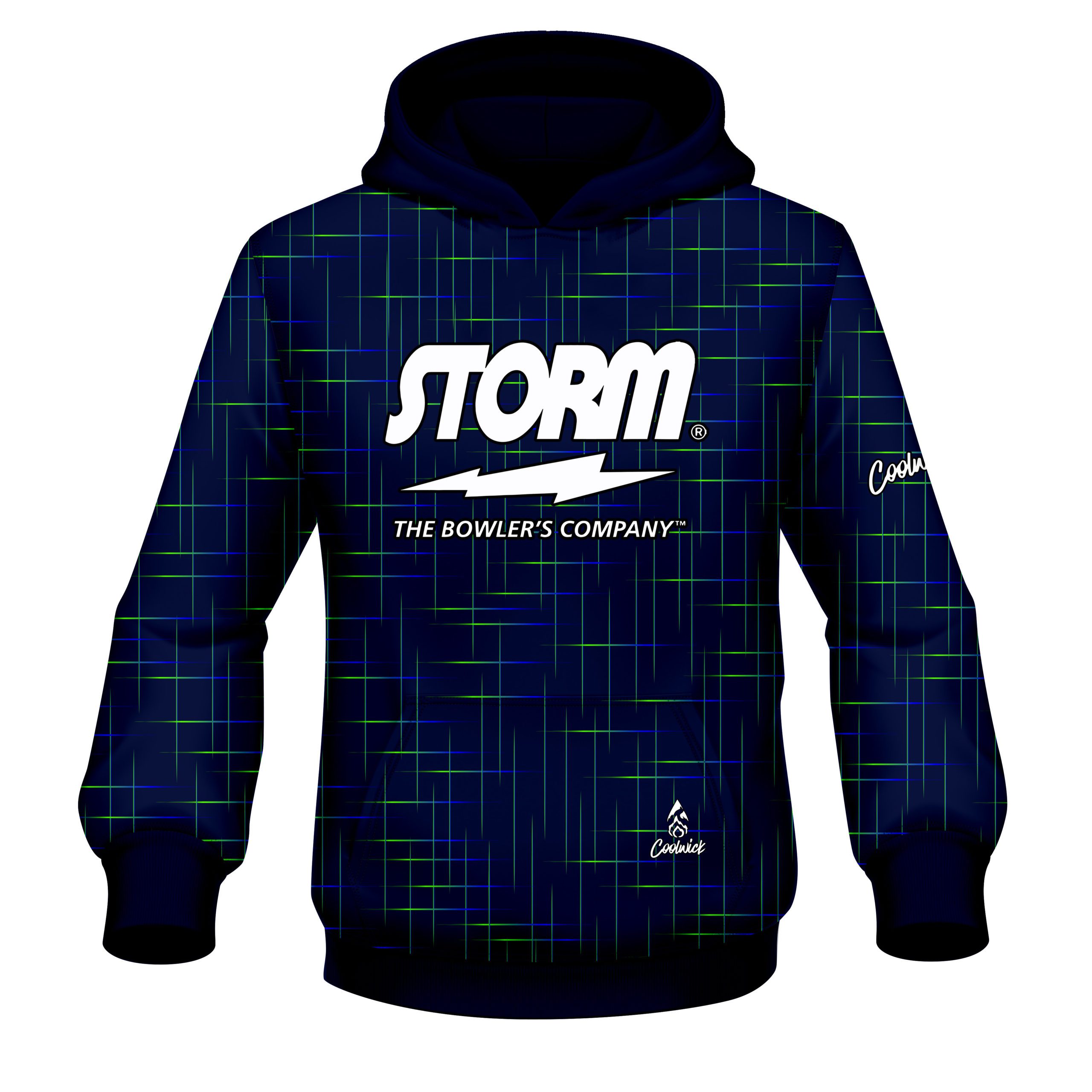 Storm Rising Navy Blue CoolWick Bowling Hoodie CoolWick Bowling