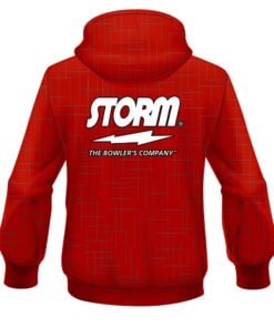 Alternative view of Storm Rising Red CoolWick Bowling Hoodie