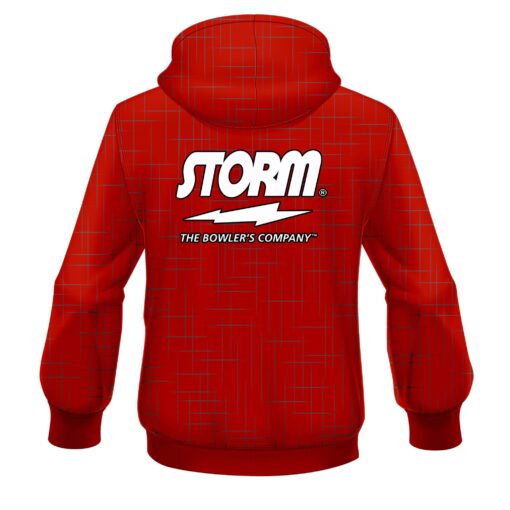 Storm Rising Red CoolWick Bowling Hoodie - Image 2