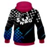 SWAG Level Up Blue CoolWick Bowling Hoodie - Image 2
