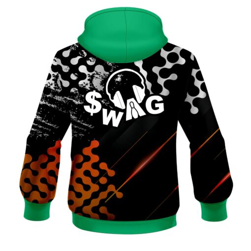 SWAG Level Up Orange CoolWick Bowling Hoodie - Image 2