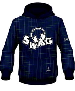 SWAG Rising Navy Blue CoolWick Bowling Hoodie