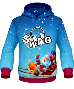 SWAG Santa Merry Christmas CoolWick Bowling Hoodie