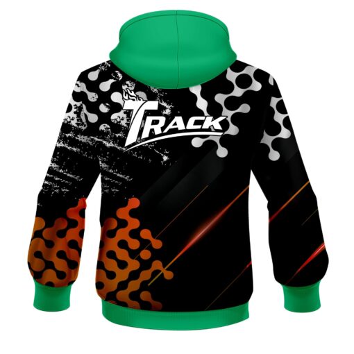 Track Level Up Orange CoolWick Bowling Hoodie - Image 2