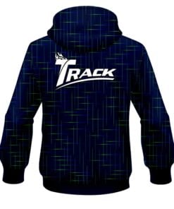 Alternative view of Track Rising Navy Blue CoolWick Bowling Hoodie