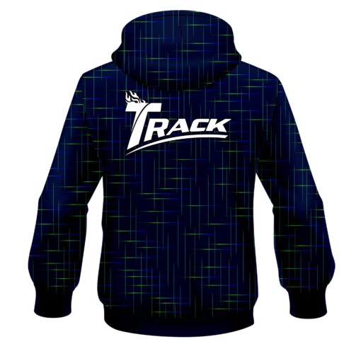 Track Rising Navy Blue CoolWick Bowling Hoodie - Image 2