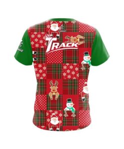 Alternative view of Track Ugly Sweater Christmas Quilt Holiday Time Bowling Jersey