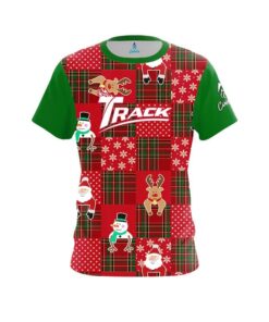 Track Ugly Sweater Christmas Quilt Holiday Time Bowling Jersey