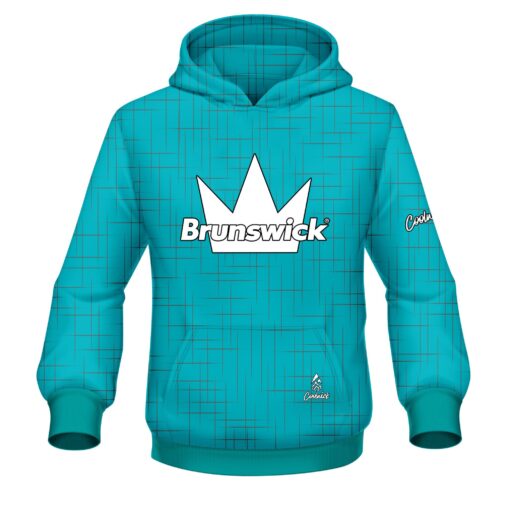 Brunswick Rising Teal CoolWick Bowling Jersey - Image 3