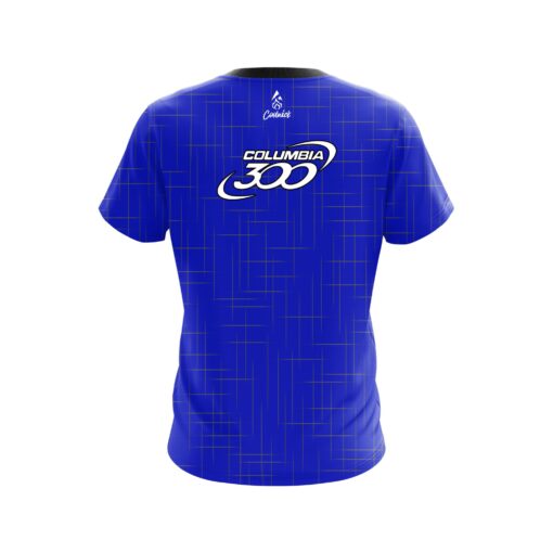 Columbia 300 Rising Blue CoolWick Bowling Jersey - Image 2