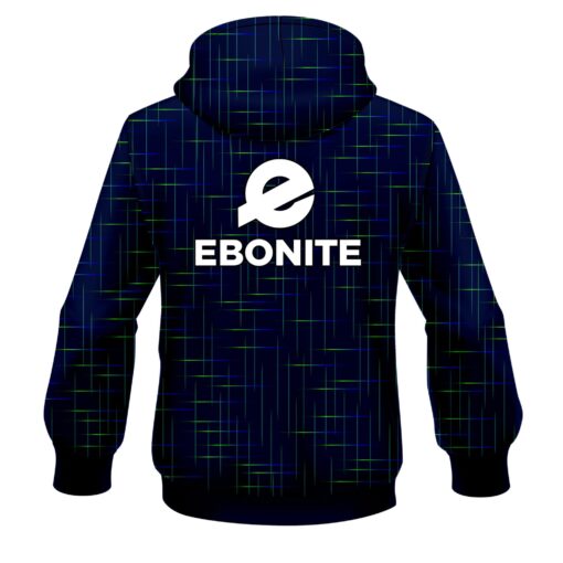 Ebonite Rising Navy Blue CoolWick Bowling Hoodie - Image 2