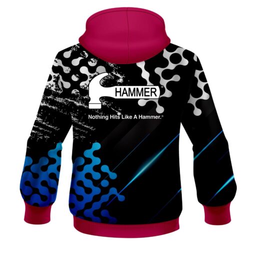 Hammer Level Up Blue CoolWick Bowling Hoodie - Image 2